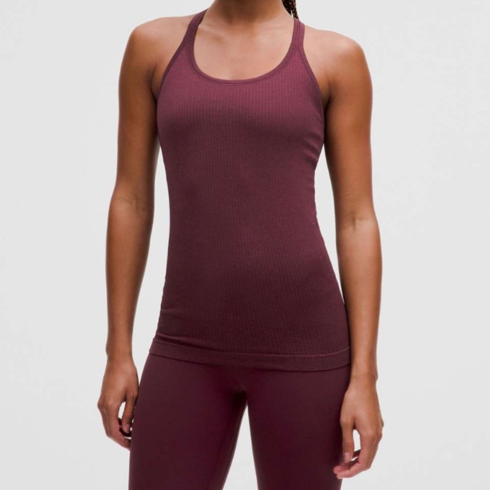 Lululemon Ebb to Street Tank Top, Garnet, Size 6